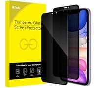 JETech Protector Pantalla Privacidad para iPhone 11/XR 6,1 Pulgadas, Cobertura Completo Cristal Vidrio Templado Antiespia, Amigable para Funda, 2 Unidades