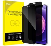 JETech Protector Pantalla Privacidad para iPhone 12/12 Pro 6,1 Pulgadas, Cobertura Completo Cristal Vidrio Templado Antiespia, Amigable para Funda, 2 Unidades
