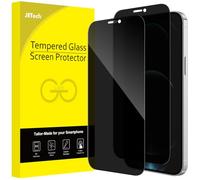 JETech Protector Pantalla Privacidad para iPhone 12 Pro Max 6,7 Pulgadas, Cobertura Completo Cristal Vidrio Templado Antiespia, Amigable para Funda, 2 Unidades
