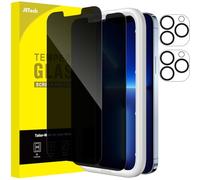 JETech - Vidrio templado antiespía para iPhone 13 Pro Max 6,7 pulgadas con protección lente cámara trasera, película protectora pantalla, herramienta de instalación, 2 piezas cada uno