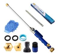 Jetflux Pressure Washer - Upgraded Jet Nozzle for Garden Hose Power - Washer Wand Hydro Jet High Pressure Washer Tools (Blue)