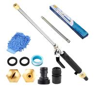 Jetflux Pressure Washer - Upgraded Jet Nozzle for Garden Hose Power - Washer Wand Hydro Jet High Pressure Washer Tools (Black)