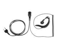 Jetfon JR-1701 E/C Micro-Auricular Profesional - Conector Tipo S, Gancho Ergonómico y Cable Rizado para Alinco, Yaesu e Icom