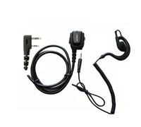 Jetfon Micro-auricular ergonómico para Kenwood 2 pins + Auricular gancho Auricular gancho intercambiable + Microauricular ergonómico modular