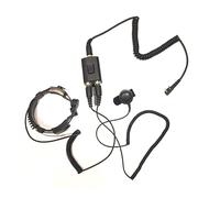Jetfon Micro-auricular laringófono versión Motorola 2 pins Micrófono y auricular de laringe con conexión Motorola 2 pins, alta calidad de sonido y dos