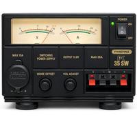 Jetfon PC-35 SW Fuente de Alimentación Conmutada 35A - Salida Regulable 8-15Vcc o Fija 13.8V, Supresor de Ruido, Voltímetro y Amperímetro Analógicos, Toma de Mechero y Banana