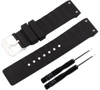 JETHENG Correa de reloj de silicona para hombre de 23 mm compatible con Cartier W20121U2 Santos100, cadena de reloj de goma para mujer, hebilla impermeable para deportes al aire libre (hebilla de 23