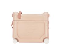 Stokke JetKids BedBox, Coral Pink - Maleta para niños de 2 a 7 Años (hasta 35 kg) - Se Transforma en Cama - Incluye Colchón, Pegatinas Decorativas y Correa de Transporte Ajustable