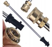 JetLine Straight Set Lanza de alta presión - Pieza de repuesto para limpiadora de alta presión Karcher K2-K7 | 42 cm, rosca 1/4", conector Bayonet, acoplamiento rápido de latón, acero inoxidable