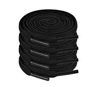 JETOP 2 Pares Cordones Planos Para Zapatillas 100CM Resistentes A Desgarros Cordones Negros 6 mm De Ancho Cordones Zapatos Deportivas Cordones de zapatos Para Hombre Mujer Adultos Niños Correr