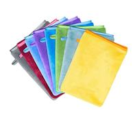 JETOP 8 paños de microfibra para cara, multicolor, terciopelo coral y cuerpo, suaves, absorbentes, reutilizables, 15 x 21 cm, guantes de baño alternativos para baño, desmaquillante, spa