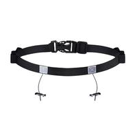 Jetstream 1 Pieza Cinturón para Número de Competición de Triatlón, Cinturón de Dorsal General para Competición, Startnummernband Triathlon, Adecuado para Maratón, Deportes, Ciclismo, Negro