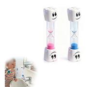Jetstream 2 Piezas Relojes Arena Niños, Temporizador Arena Baño para Cepillo de Dientes de 2 Minutos, Reloj de Arena para Cepillado de Dientes, Aprendizaje, Juego, Cálculo de Cuenta Atrás (Rosa, Azul)