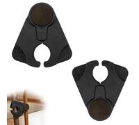 Jetstream 2 Piezas Soporte para Bastón, Soportes para Muletas Negro, Soporte para Bastones, Adecuadas para Muletas con un Diámetro de 1,6-2,5 cm, Pueden Instalar en Mesas Y Mesitas de Noche