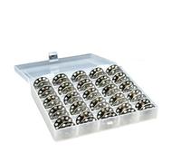 Jetstream 25 Piezas Canillas Maquina Coser Metal, Canillas Vacías Carrete Bobina Metal, Bobinas de Hilo de Metal, compatible con Costura Doméstica y Proyectos de Bricolaje, Plateado