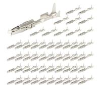 Jetstream 50 Unidades Conector Automotriz PINS, Conector Automotriz PINS, Contactos Mini ISO, Terminales de Reparación de Cableado, compatible con Mayoría de los Conectores de Automóviles