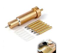 Jetstream 6 Piezas Cuchillas de Punta Fina, Hoja para Corte Profundo, Hoja de Corte Fino con Carcasa, Compatible con Cricut Maker/Maker 3/Explore Air/Air 2/Air 3, Dorado