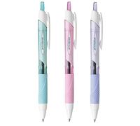 jetstream Bolígrafo surtido SXN-150-05 de tinta negra, 0,5 mm, cuerpo azul cielo, cuerpo rosa claro, cuerpo lavanda
