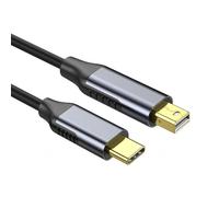 Jetstream Cable USB tipo C a Mini DisplayPort DP, 4K @ 60 Hz, USB C a Mini DP, cable convertidor de vídeo Full HD, Plug & Play, Dynamic HDR, para teléfonos móviles, tabletas, ordenadores portátiles