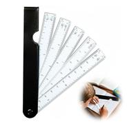 Jetstream Regla Escala, Regla de Escala de Arquitecto, Reglas De Plegamiento Escala, Escalímetro Tipo Abanico, compatible con Arquitectos, Estudiantes, Dibujantes e Ingenieros, Negro