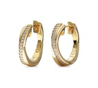 JETTE Pendientes de aro para mujer de plata 925 con circonitas recicladas, talla única, 89217376