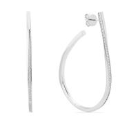 JETTE Pendientes de plata 925 para mujer, circonitas recicladas, 32029960, One Size, Plata de ley, Sin piedra preciosa