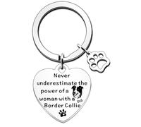 JETTOP Border Collie & Beagle Dog Mum Llavero - Regalo para amantes de las mascotas para mujeres, cumpleaños, Navidad, Día de la Madre