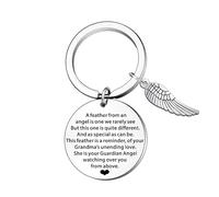 JETTOP Llavero conmemorativo para abuela, regalo para la pérdida de la abuela, regalos en memoria de un ser querido, regalo de condolencias, regalo de recuerdo de duelo para la pérdida de la abuela