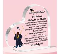 JETTOP Regalo de graduación para ella 2026, placa acrílica, regalo de examen inspirador, regalo de graduación de secundaria