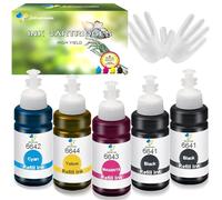 Jettruemedia T664 Cartucho de Tinta 664 para T6641 Botella de Tinta 70mL Colores Compatible para Impresora ET-2650 ET-2600 ET 2650 ET 2600 ET-2500 ET-2550 ET-3600 ET-4500 ET-4550 L355 L555