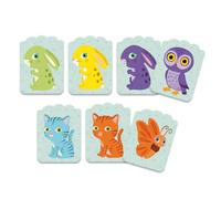 DJECO- Cartas Little Match Animales Juegos, Color Azul (35061)