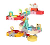 Jeu De Circuit À Glissière Le - Jouet Avec Ventouses, Parc À EAU Toboggan Tournant et Puzzles À Assembler | Jouet D'Activité Pour, Éducatif Temps Du Bain des Bébés
