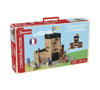 JeuJura Juego de construcción 8028 Castillo fuerte Catapulta 270 piezas de madera a partir de 5 años