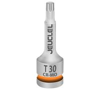 JEUCLEL T30 Torx Star - Llave de vaso de impacto de 6 puntos, T30 de 1/2 pulgada cuadrada de 3 pulgadas de largo, herramienta de adaptador de destornillador de acero Cr-Mo