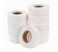 JEUIHAU 10 rollos de 5000 calcomanías extraíbles para alimentos, etiquetas de congelador de 1 x 2 pulgadas, calcomanías de alimentos preparados para recipientes y tarros, rojo y azul