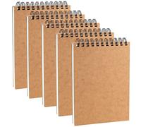 JEUIHAU Paquete de 5 cuadernos de bocetos en espiral A5, 160 g/m², cuaderno de tapa dura de papel kraft en blanco, 100 páginas/50 hojas, cuaderno de bocetos con tapa kraft para retratos, bocetos,