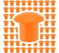 JEUIHAU Paquete de 70 tapas de refuerzo, fundas de plástico naranja para barras de refuerzo de setas para barras de refuerzo de 3/8-1 pulgadas