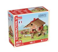 Jeujura 8090 - El Refugio de la marmota - 150 Piezas | Personajes, animales y alfombras de juego incluidos - Juego de madera infantil - Imaginación y construcción - Fabricado en