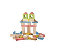 JEUJURA - Bloques de construcción - 50 piezas de haya - Juegos de construcción a partir de 18 meses - Juego educativo y creativo para desarrollar imaginación y equilibrio - Fabricado en Francia - 8253