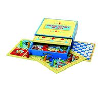 Jeujura- Gran Estuche de Juegos de 200 Reglas pequeñas, Ganso, Damas, Marela, Mikado, Tangram, Dominos, 54 Tarjetas. - El árbol de Jugar, Juego de Sociedad mínima: 3 años, 66200