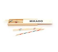 Jeujura JeujuraJ64223 Mikado Juego en Estuche de Madera, Multicolor | Juego de habilidad y paciencia - 41 palillos con plumero de madera - Juego de mesa familiar - Árbol para jugar