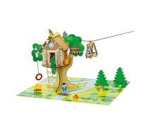 JEUJURA-La cabane perchée et sa tyrolienne-70 pièces Accesorios para muñecos bebé, Multicolor, Talla única (J8220)