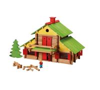 JEUJURA Mon Chalet de Madera - Maxi Estuche de 330 Piezas de Haya, Juego de construcción Desde 5 años, Muchos chalets para Construir y Desmontar - Estuche Creativo y Educativo - Fabricado en Francia