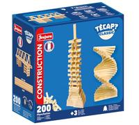 JEUJURA TECAP Classic - Juego de construcción de Madera, 200 Piezas, Juego Infantil a Partir de 3 años, Juego de Equilibrio Creativo, Modelos incluidos, Fabricado en Francia, 8302