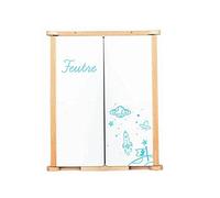 JEUJURA Three Part Blackboard (Natural Wood)