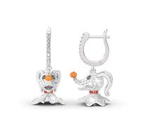 Jeulia Collar de plata de ley 925 con colgante de diamante blanco de 1 quilate y cero pesadilla antes de Navidad, joyería romántica, regalo para ella, festival de Navidad, regalo de cumpleaños