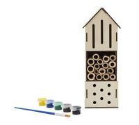 Jeux 2 Momes - EA0036, Casa de Insectos para Montar Tú Mismo, Juego Educativo DIY, Conciencia Ambiental, Personalización Creativa, 23,5 cm de Altura, Marrón