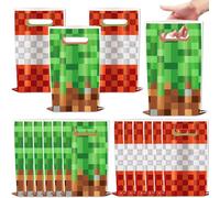 JeVen 50 unidades bolsas regalo pixel fiestas cumpleaños videojuegos dulces snacks infantil moto temático plástico sin metales
