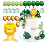 JeVenis adorno de tarta león decoraciones de cumpleaños león decoracion de pastel safari adornos para tarta safari adorno para tarta wild one adorno de tarta para baby shower decoracion
