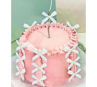 JeVenis adorno para tarta de lazo blanco decoración para fiesta de lazo tarta de cumpleaños de bow fiesta de cumpleaños de bow
